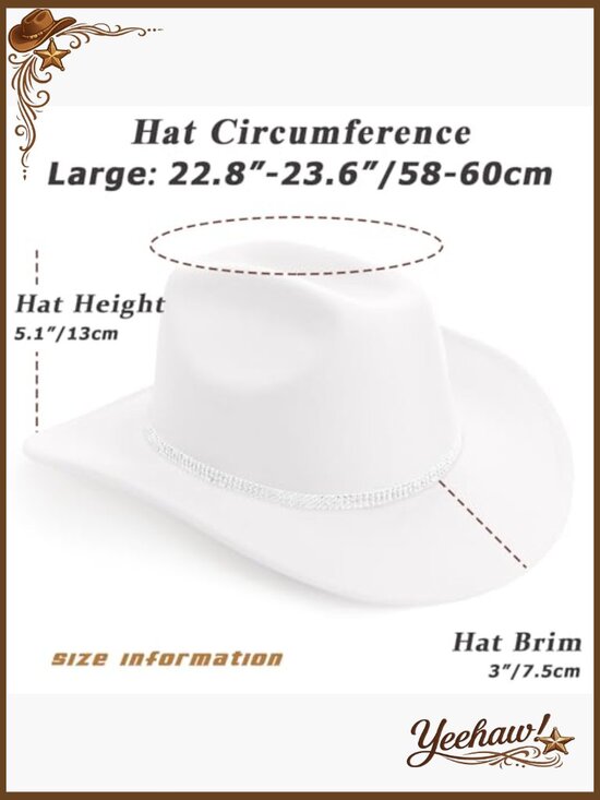 Glitter Cowboy Hat, Classic Western Rhinestone Cowgirl Hat, Wide Brim Felt main image 7